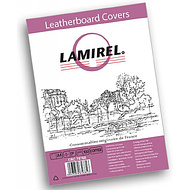 Обложка (перф.) картон под кожу белый 230г/м 100шт Lamirel Delta