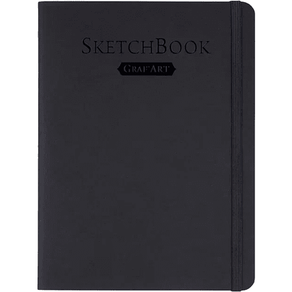 Скетчбук для графики "GrafArt white", 20 листов, 15х20 см, 160 г/м2, черный