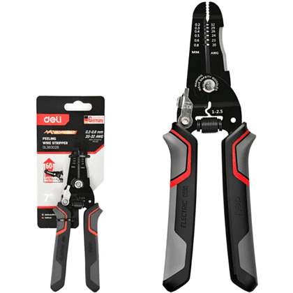 Инструмент для снятия изоляции Deli RS EDL383028, 180 мм, 0.2- 0.8 мм - 6