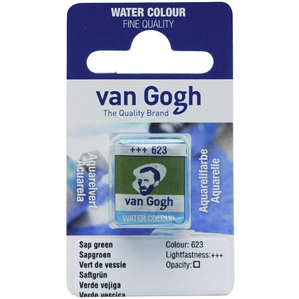 Краски акварельные "Van Gogh", 623 травяная зеленая, кювета