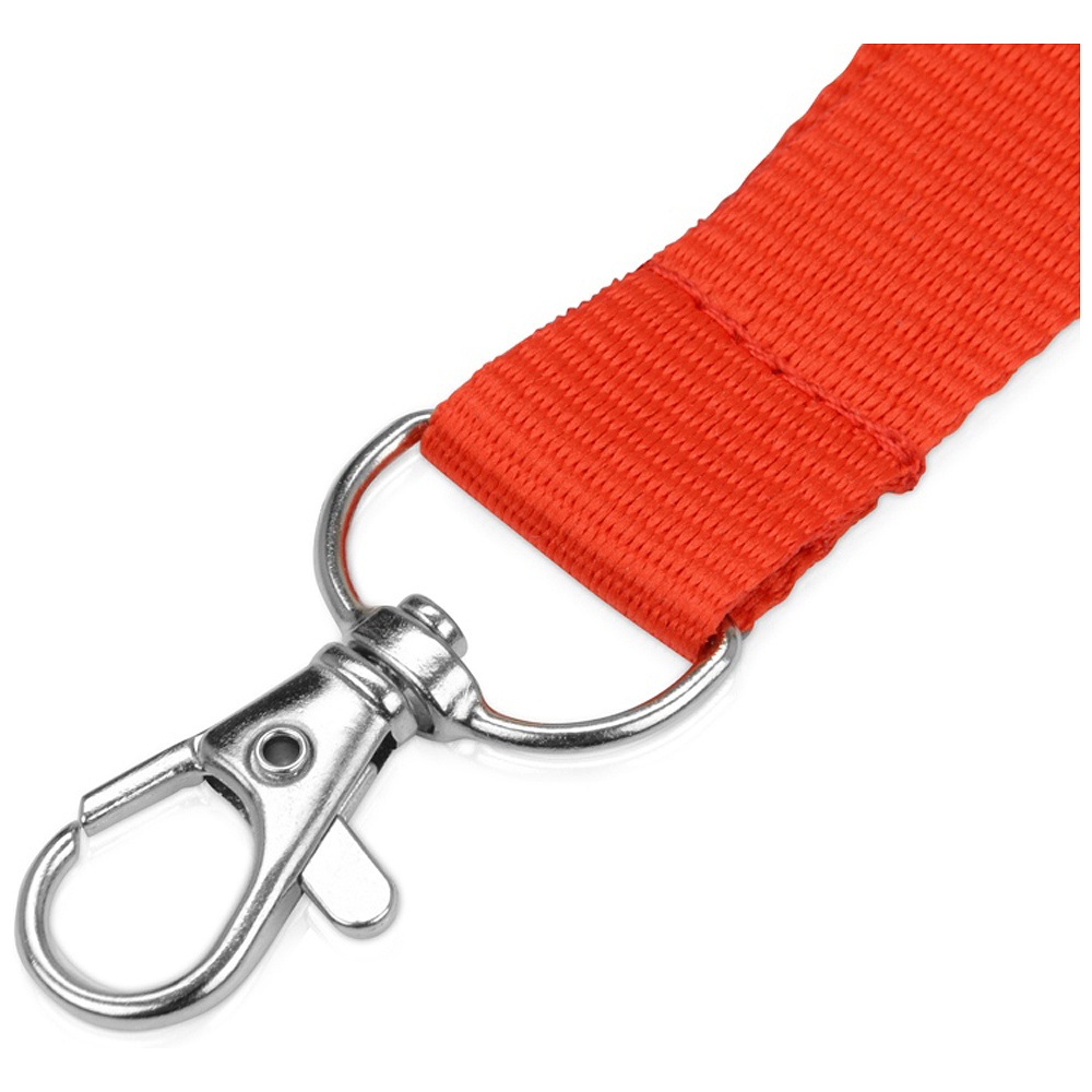 Тесьма с карабином для бейджа "839121", красный - 2
