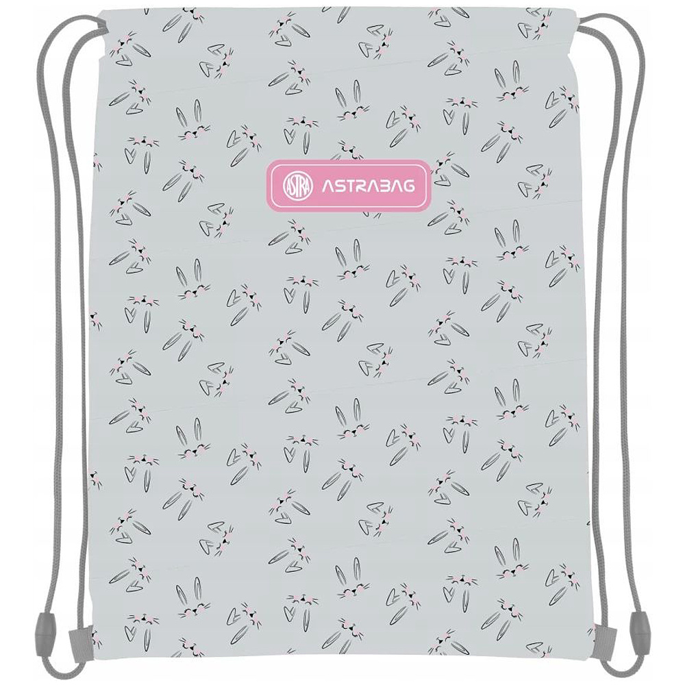 Мешок для обуви "Honeybunny", 33x40 см, серый, розовый