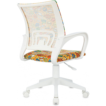 Кресло детское Бюрократ 1W, ткань, пластик, оранжевый бэнг - 4