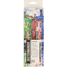 Ручка капиллярная "Sketchmarker Artist fine pen Main", 6 шт