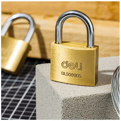 Замок навесной Deli YS EDL508905, 40 мм, 3 ключа, автомат - 2
