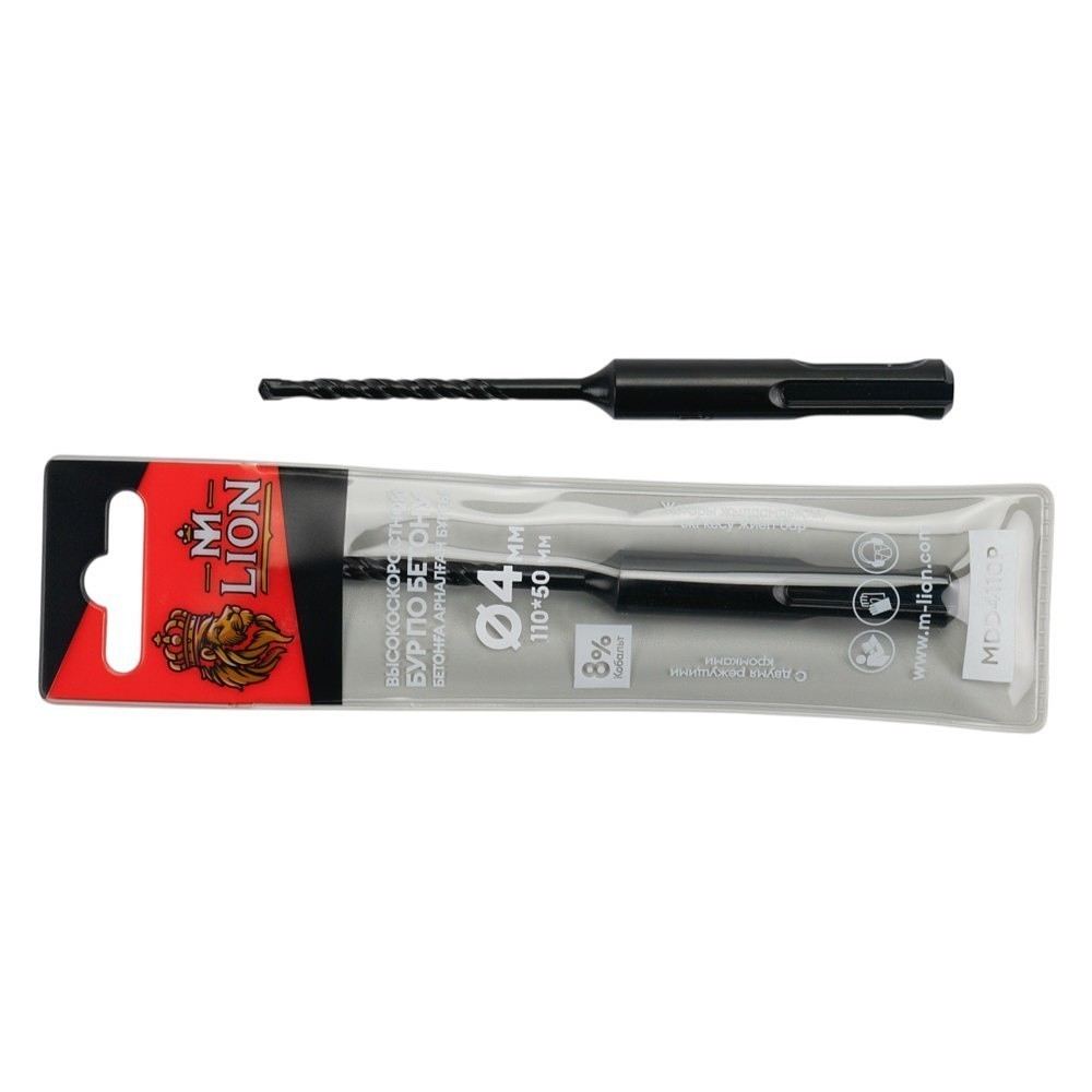 Бур по бетону M-Lion MDD4110P, 4х110 мм, SDS+, двойная резьба
