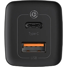 Сетевое зарядное устройство Baseus "CCGAN2L-B01" GaN2 Lite Quick Charger Type-C+USB, черный