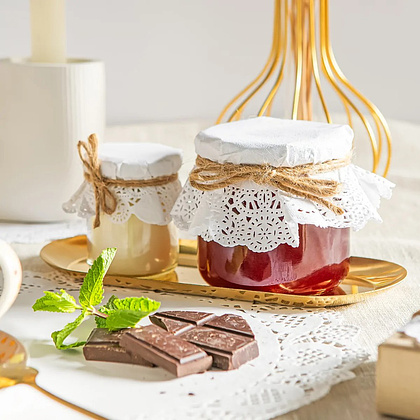 Салфетки бумажные ажурные AVIORA, d=20 см, 250 шт, белый - 4