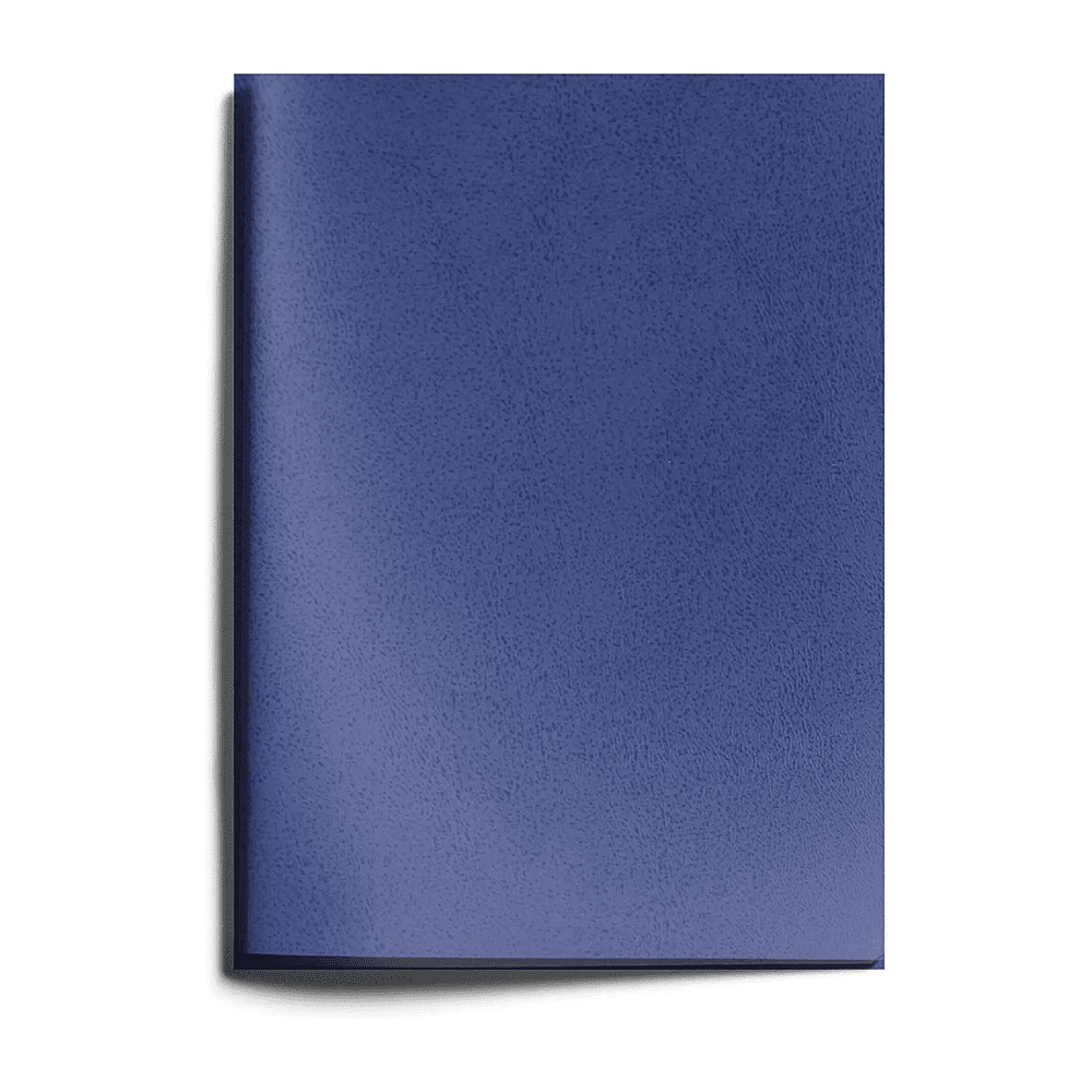 Тетрадь "Синий", А4, 96 листов, клетка, скоба сбоку, синий