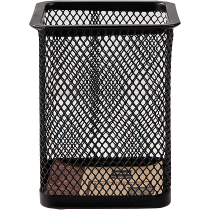 Карандашница "Deli", 80x80x90 мм, черный