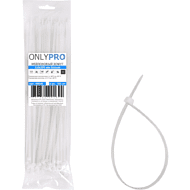 Хомут нейлоновый OnlyPro, 4.8х250 мм, белый, 100 шт