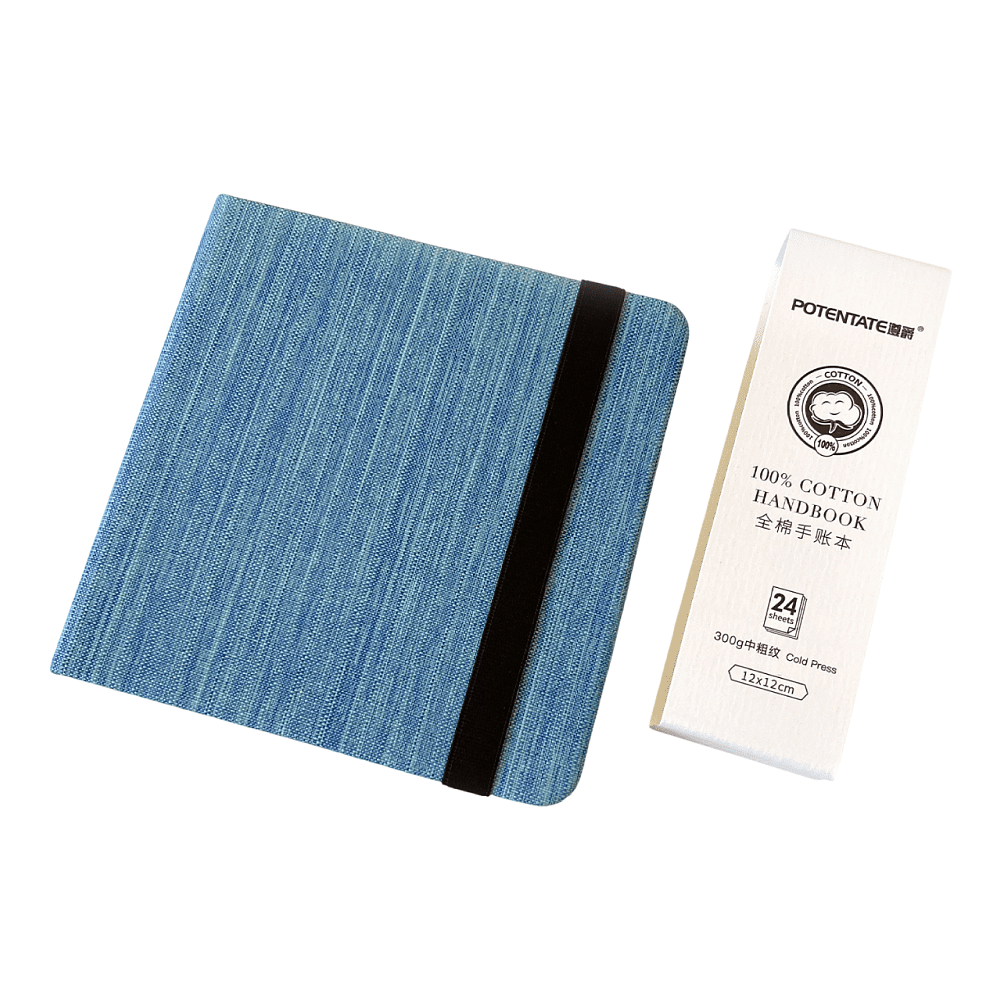 Cкетчбук для акварели "Potentate", холодный пресс, 12х12 см, 300 г/м2, 24 листа, джинс - 2