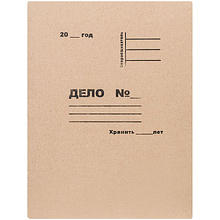Папка для бумаг "Дело", 30 мм, без завязок, крафт