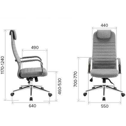 Компьютерное кресло EVERPROF EP-710, ткань, серый - 8