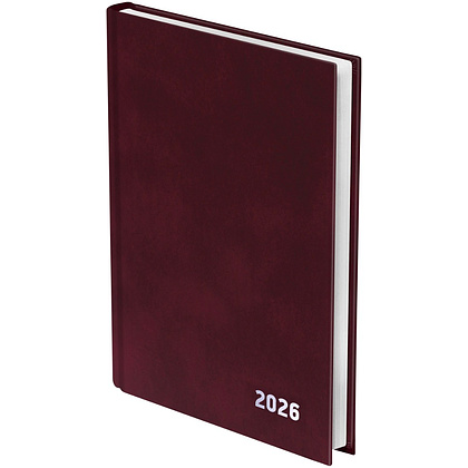 Ежедневник датированный А5 "Бумвинил BG" 2026, бордовый