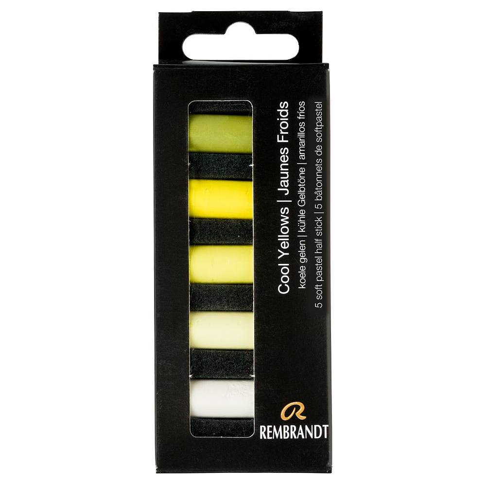 Набор мягкой пастели "Rembrandt Half Pastel", 5 цветов, холодные желтые