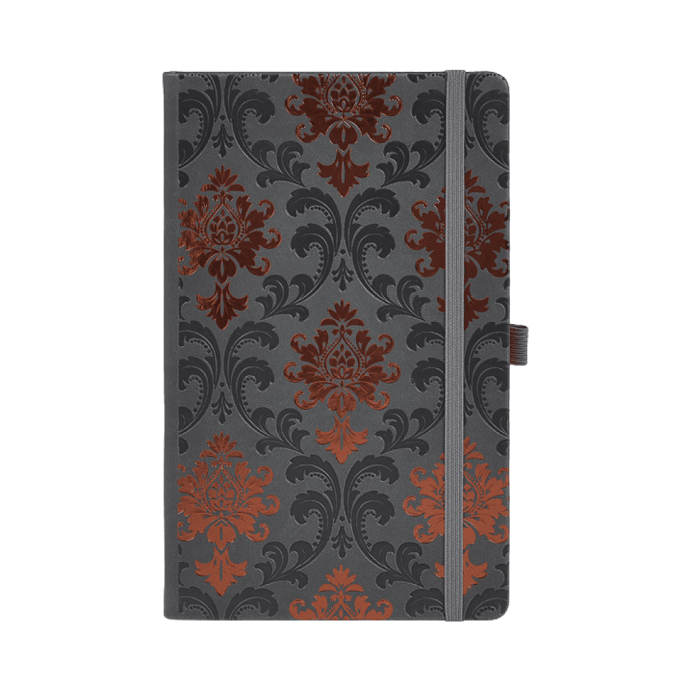 Блокнот "Copper baroqe", А5, 96 листов, черный, срез медный - 2
