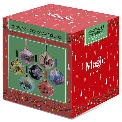 Шар елочный "Ботаника", 8 см, розовый - 5