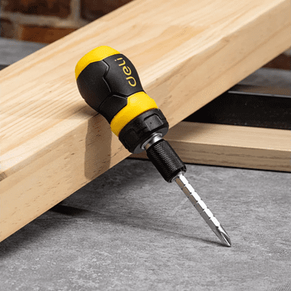 Двухсторонняя отвертка Deli YS EDL626010, с трещоткой, PH2+SL6 - 10