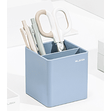 Подставка для ручек "Nusign", пластик, 2 деления, лазурный