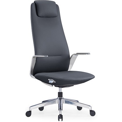 Кресло для руководителя SitZone CH-515A, кожа, алюминий, черный, -30%