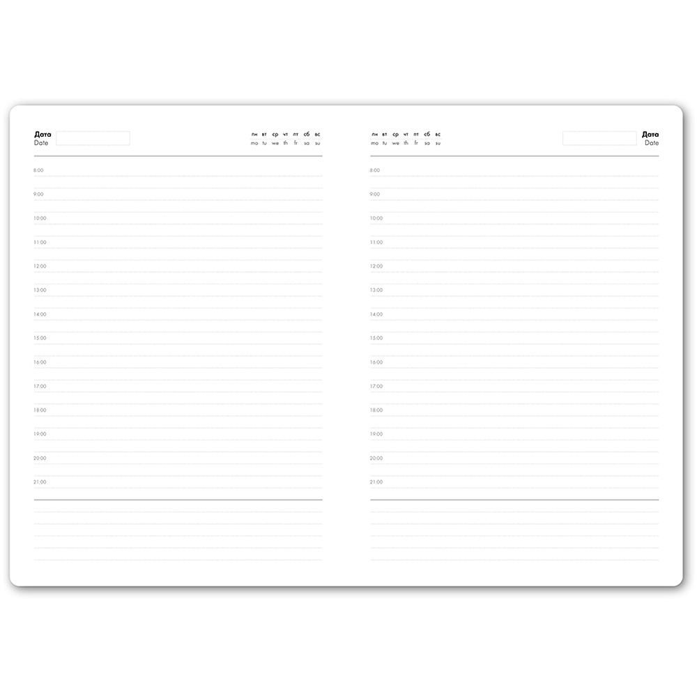 Ежедневник недатированный "Bliss", А5, 145x205 мм, 272 страницы, морская волна - 3