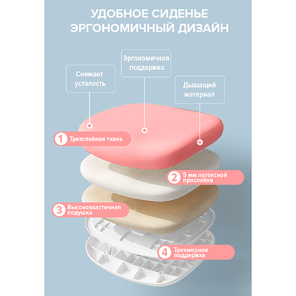 Кресло детское Everprof Kids 104, ткань, пластик, розовый - 5