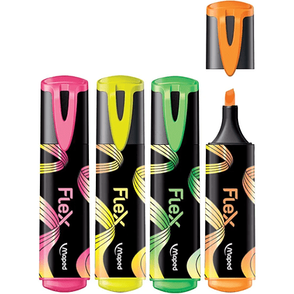 Набор текстовых маркеров Maped "Fluo Flex", 4 шт, ассорти - 2