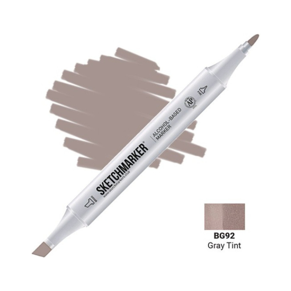 Маркер художественный "Brushmarker", двухсторонний, BG92 серый насыщенный