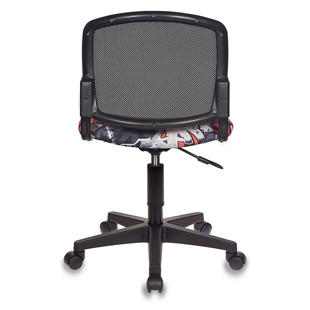 Кресло для детей Бюрократ "CH-296NX/Graffity", сетка, ткань, пластик, черный  - 4