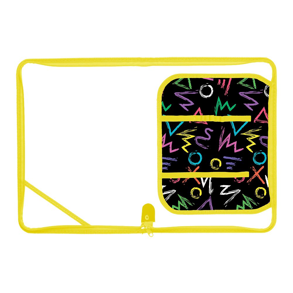 Папка для тетрадей "Цветной хаос", А4, желтый