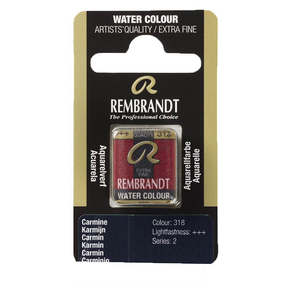 Краски акварельные "Rembrandt", 318 карминовый, кювета