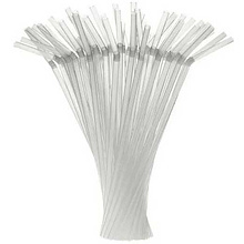 Трубочки для напитков полимерные 210×5 мм