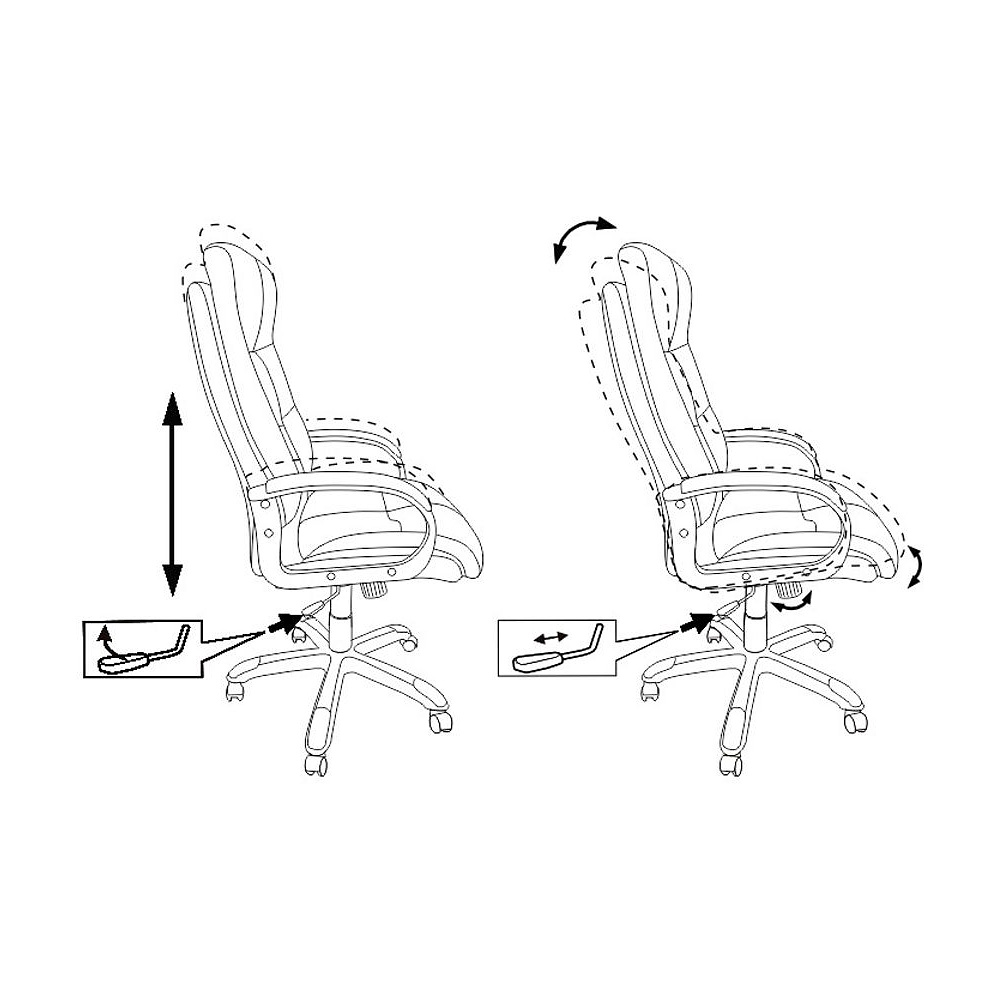 Кресло для руководителя Бюрократ CH-824 песочный Light-21, ткань, пластик - 5
