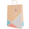 Пакет бумажный подарочный "Geo pastel kraft", 33x15x45.5 см, крафт - 3