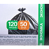 Мешки для мусора GreenClean Экономка, ПНД, 20 мкм, 65х100 см, 120 л, 50 шт/рулон, черный - 4
