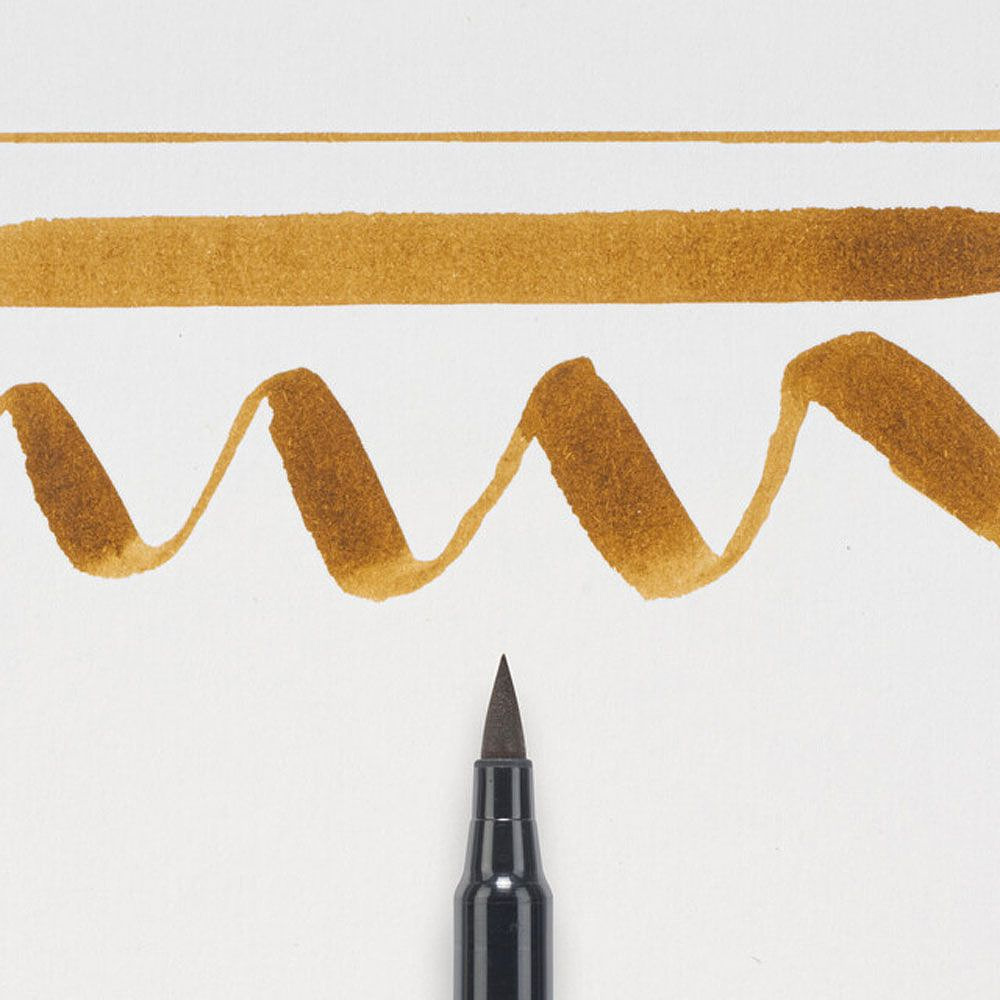 Маркер акварельный "Koi Color Brush", темно-коричневый - 2