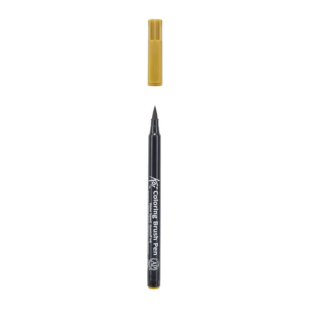 Маркер акварельный "Koi Color Brush", умбра натуральная - 3