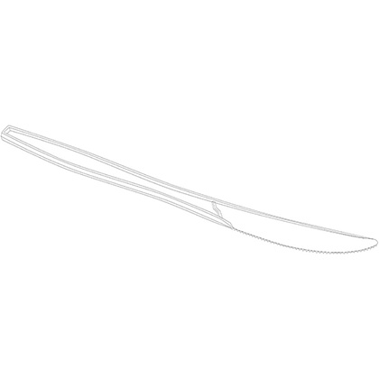 Нож из кукурузного крахмала одноразовый, 160мм, 50шт/упак, белый - 2