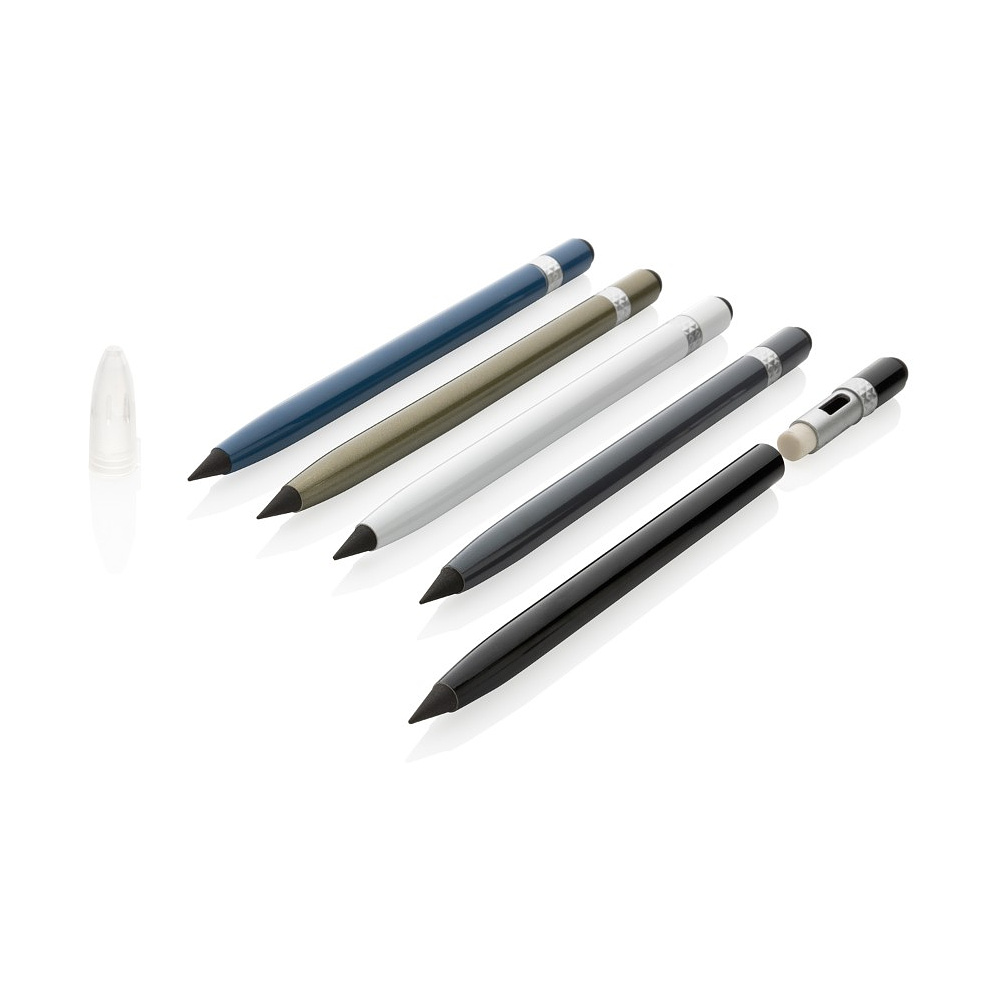 Карандаш вечный XD Collection "P611.125", алюминий, с ластиком, синий - 5