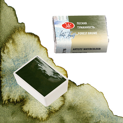 Краски акварельные "Белые ночи", 778 лесная туманность, кювета - 5