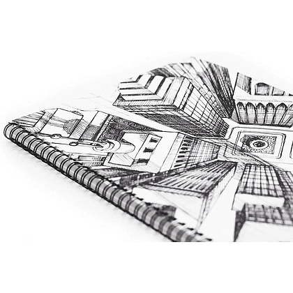 Тетрадь "New day. Дизайн 2", А4, 96 листов, клетка, спираль сбоку, белый, черный - 3