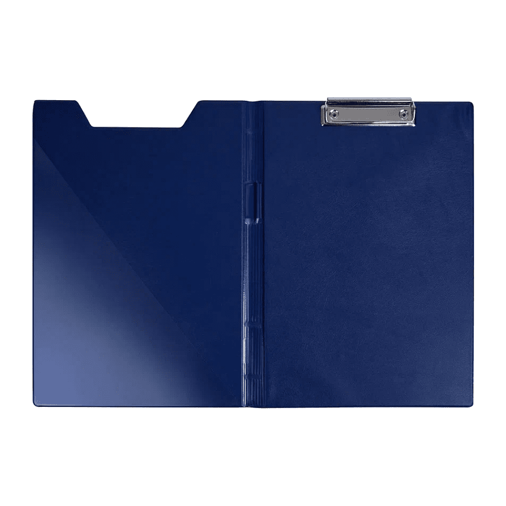 Планшет открывающийся с зажимом, A4, винил, синий - 4