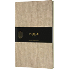 Блокнот Castelli Milano "Harris Desert Sand", A5, 32 листа, линейка, песочный