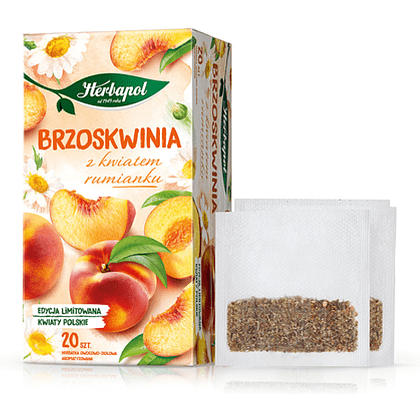 Чай "Herbapol", 20 пакетиков x2.3 г, фруктовый, со вкусом персика и ромашки