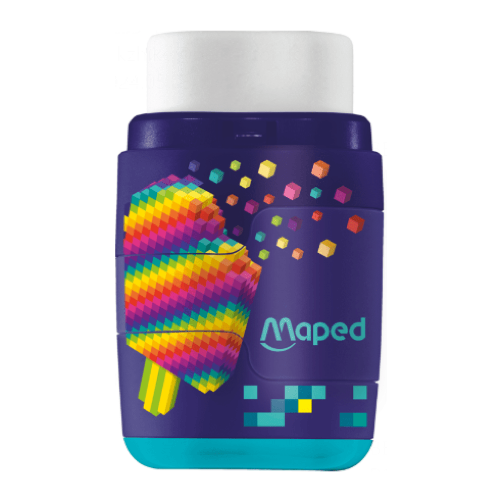 Ластик-точилка Maped "Pixel party", 2 отверстия  - 3