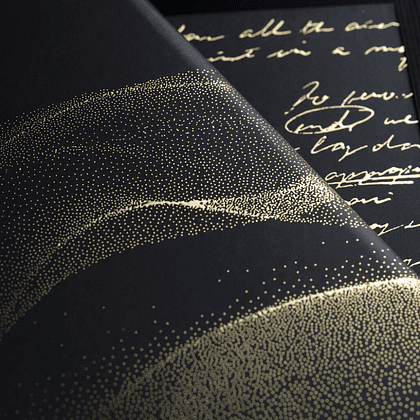 Блокнот "Total Black holo gold", А5, 96 листов, линейка, на резинке, черный, золотистый - 5