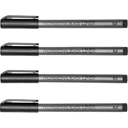 Набор ручек капиллярных "Professional Fine Liners", 4 штуки - 2