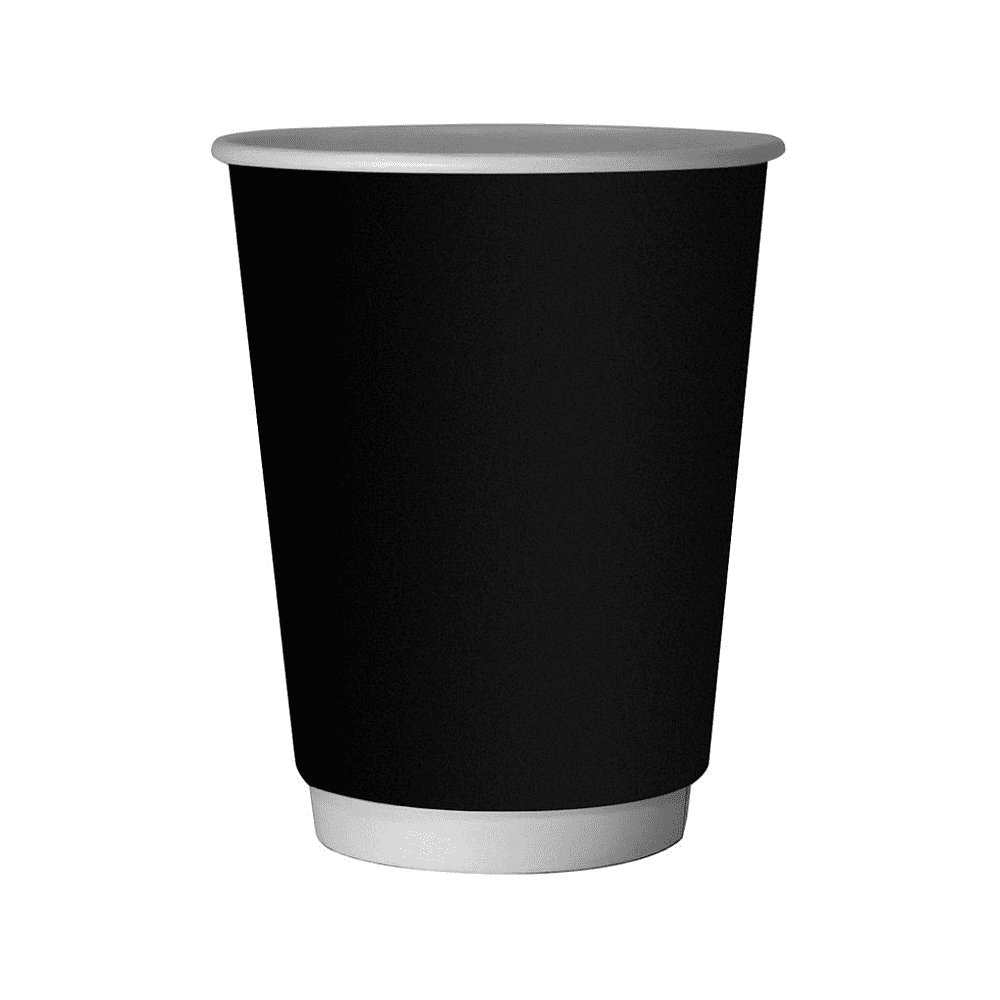 Стакан картонный, 20 шт, 300 мл, 2 слоя, черный