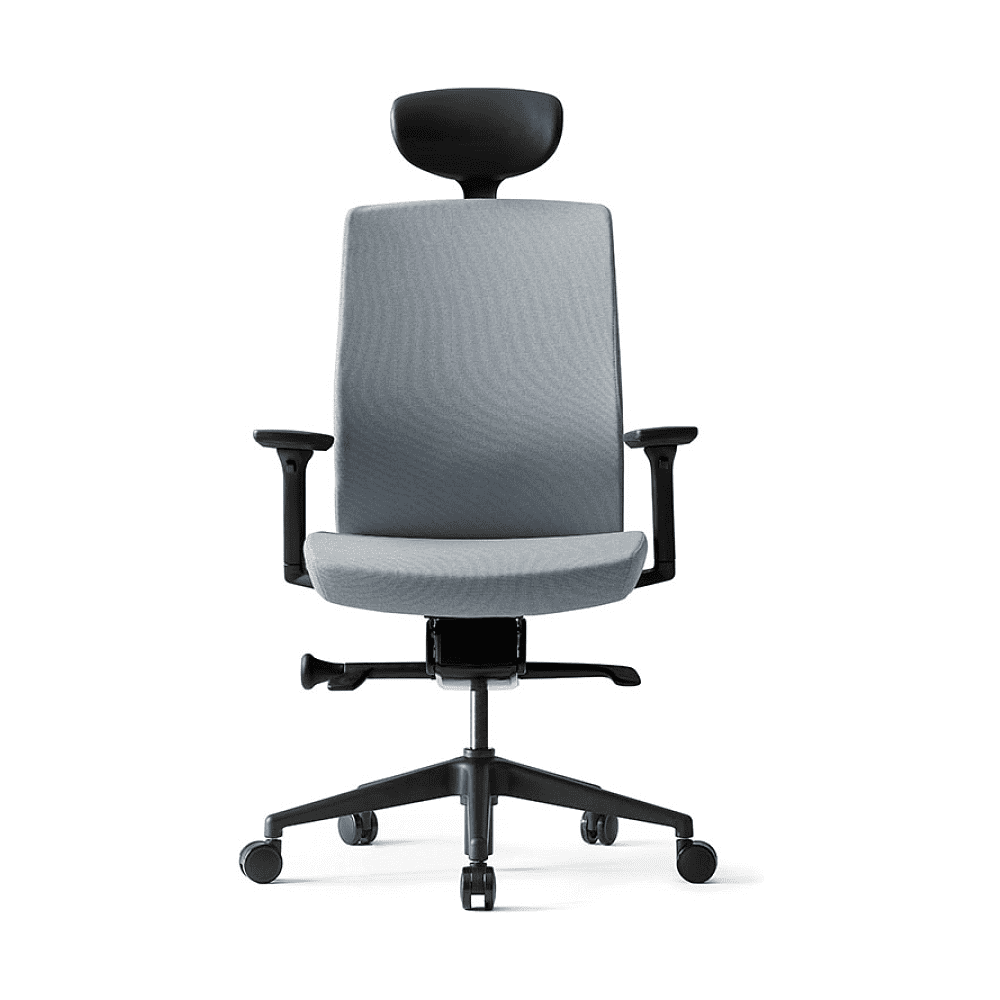 Кресло для руководителя BESTUHL "J2", ткань, пластик, серый  - 2